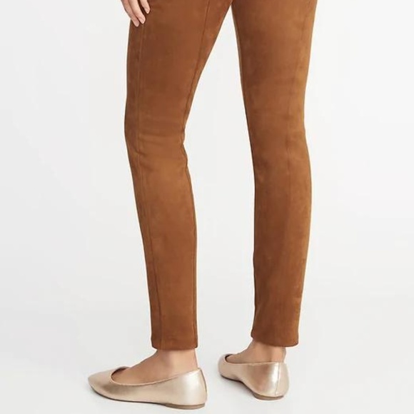 High-Rise Stevie Faux-Suede Ponte-Knit Pants New - Picture 5 of 8